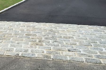 Franklin lakes belgian block installation