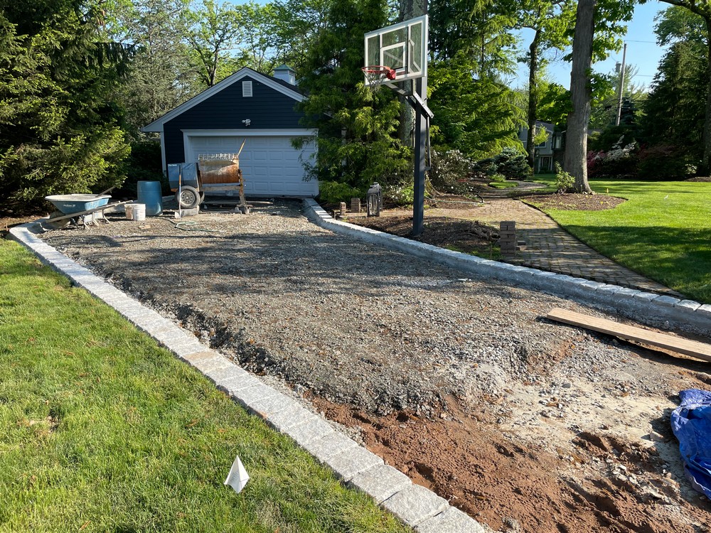 Belgian block style cobblestone driveway install wyckoff nj