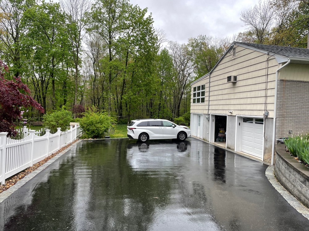 Driveway cobblestone border retaining wall allendale nj